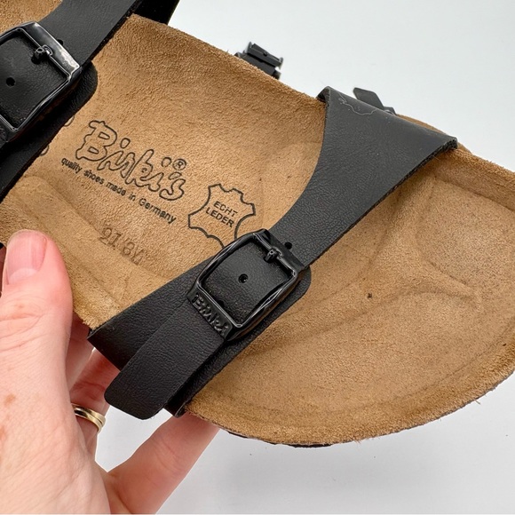NEW Birkenstock Birki’s 230 Fussbelt Leather Black Straps Casual Basic Germany - Picture 5 of 8